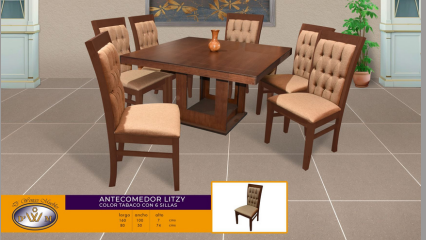 Comedor Litzy 6 sillas